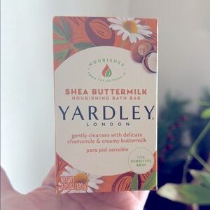 Yardley Shea Buttermilk Nourishing Bath Bar for sensitive skin 4.25 oz